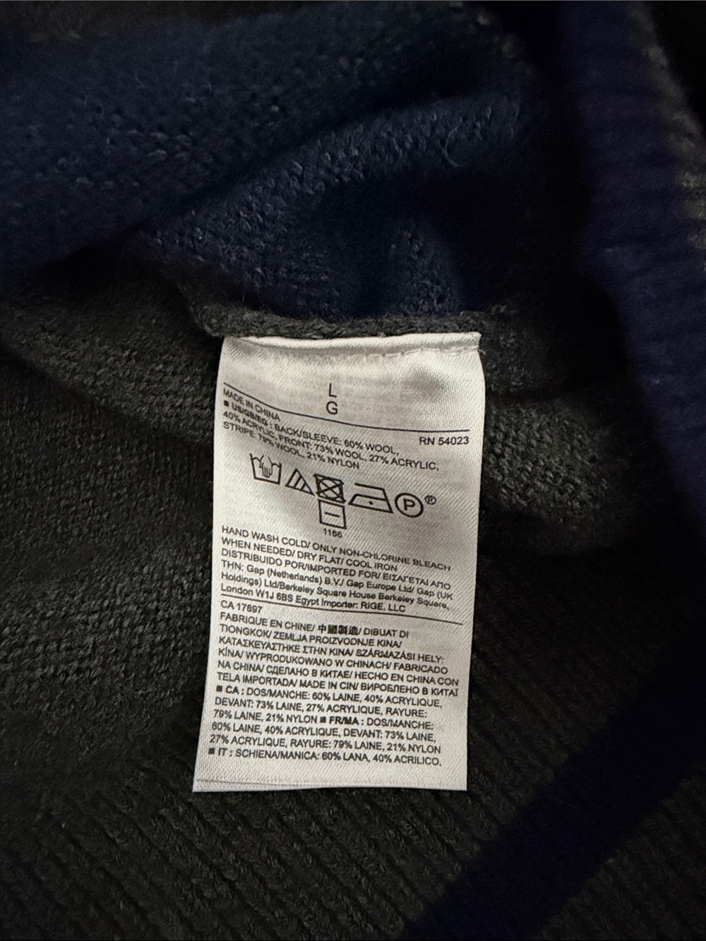 Banana Republic Gray Crewneck Sweater with Navy '78' Graphic - Picture 3 of 3